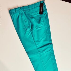 NWT Jones New York Slim Ladies Turquoise Blue Green Pants Trousers, size 4